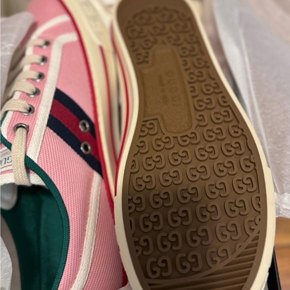 WOMEN'S GG GUCCI TENNIS 1977 SNEAKER PINK BRAND NEW WITH BOX SIZE EU 38 US SIZE8 - Picture 6 of 9